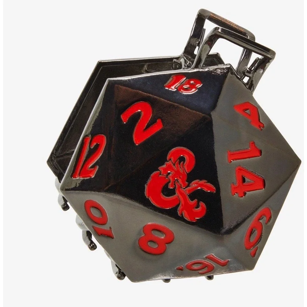 Dungeons & Dragons D20 Dice Figural Claw Clip Womens OS Black Red Excellent RPG